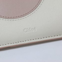 Chloé Chloe 24 Cow Leather Fragment Case MOONA Coin Purse Card Moona Off-White Pink Silver Women's