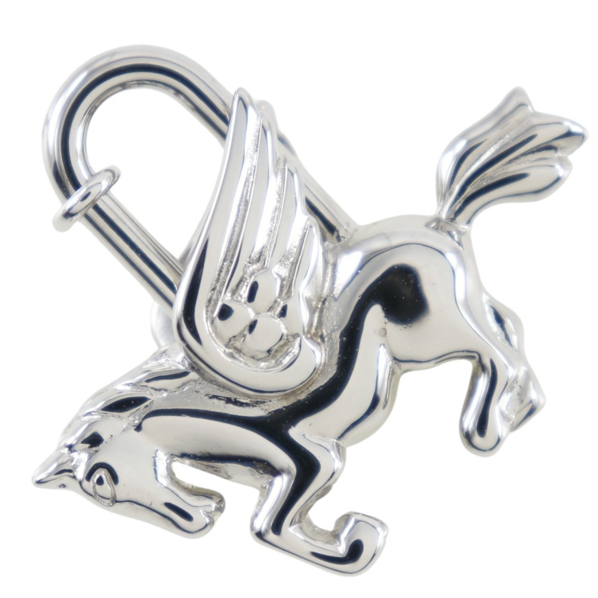 Hermes Pegasus Padlock Silver Unisex