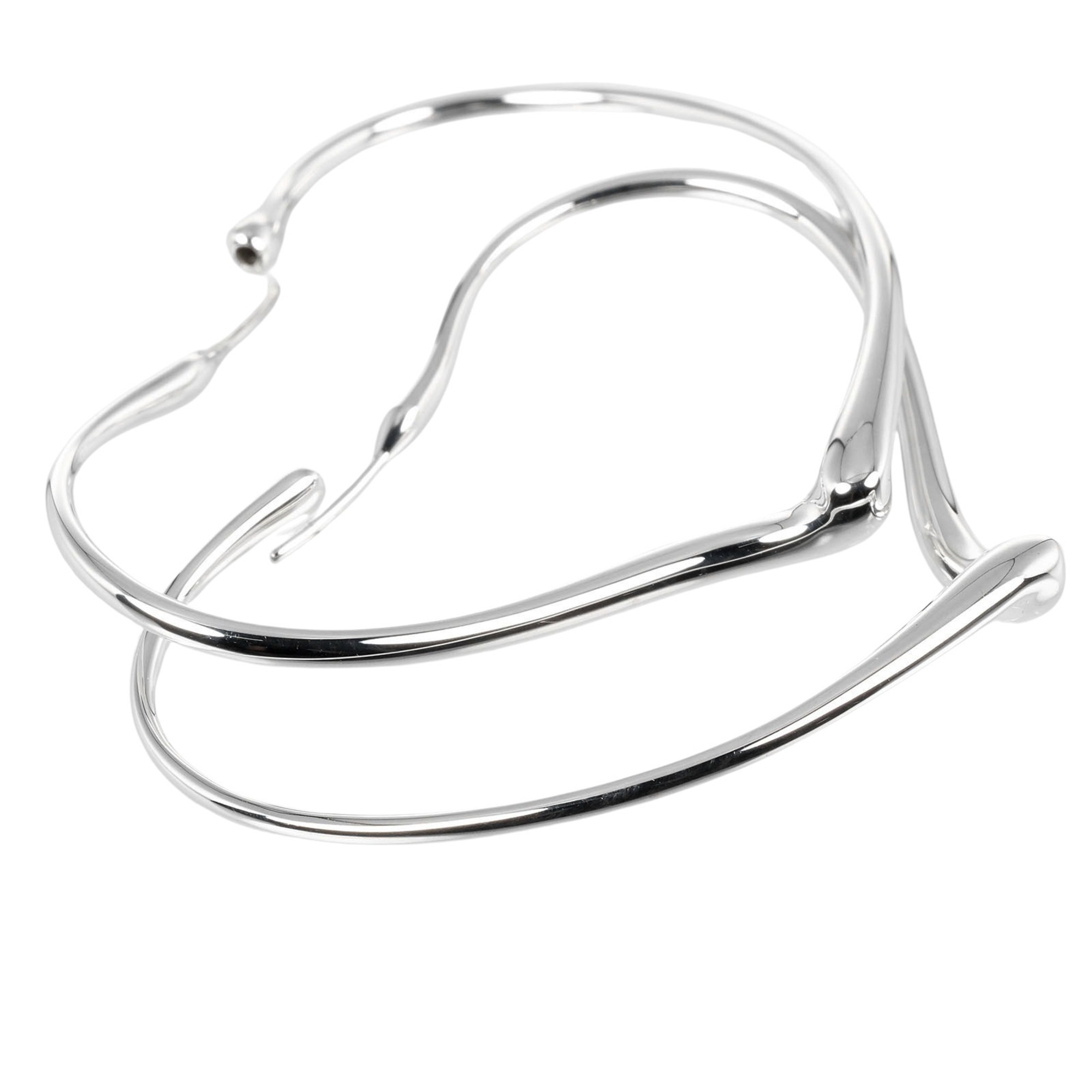 Tiffany & Co. Heart Hoop Earrings, 925 Silver, Approx. 8.74g