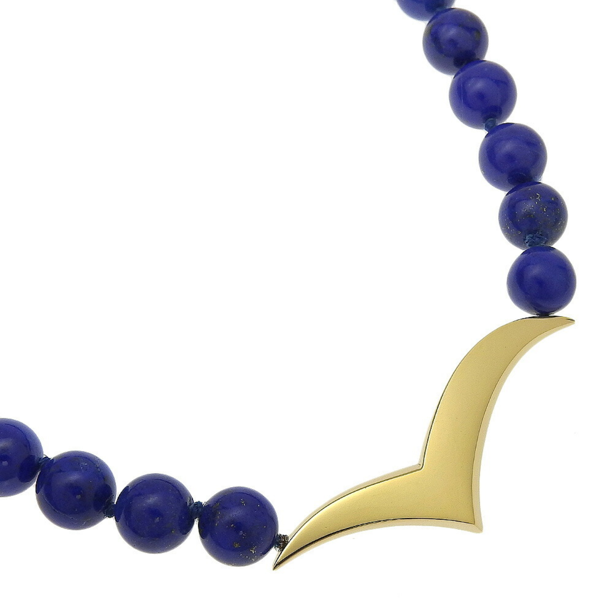 Tiffany & Co. Seagull Necklace, Lapis Lazuli x 18K Yellow Gold, Blue, Approx. 43.6g, Seagull, Women's