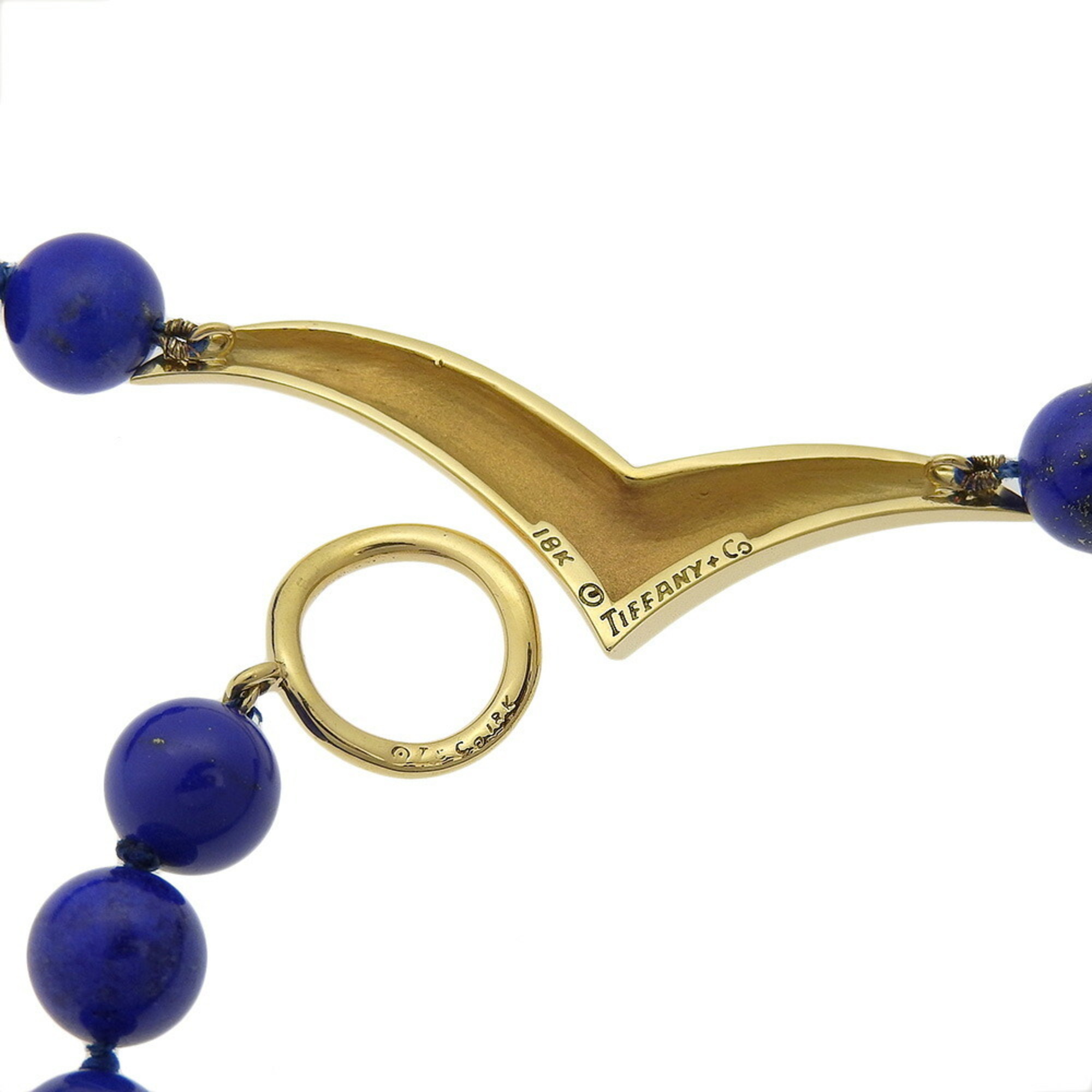 Tiffany & Co. Seagull Necklace, Lapis Lazuli x 18K Yellow Gold, Blue, Approx. 43.6g, Seagull, Women's