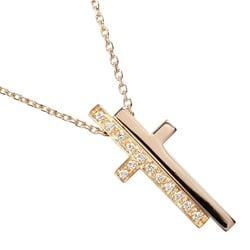 Gucci Separate Cross Necklace K18PG Pink Gold Diamond Approx. 9g