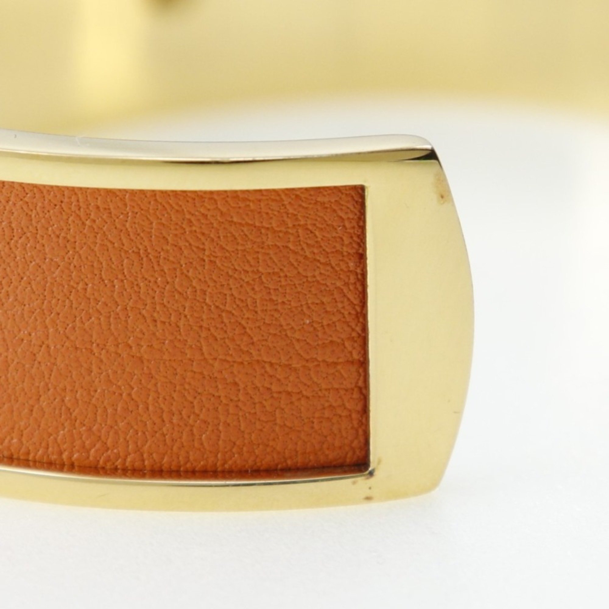 Hermes Kelly Bangle Gold Plated Orange Approx. 39.0g Women's