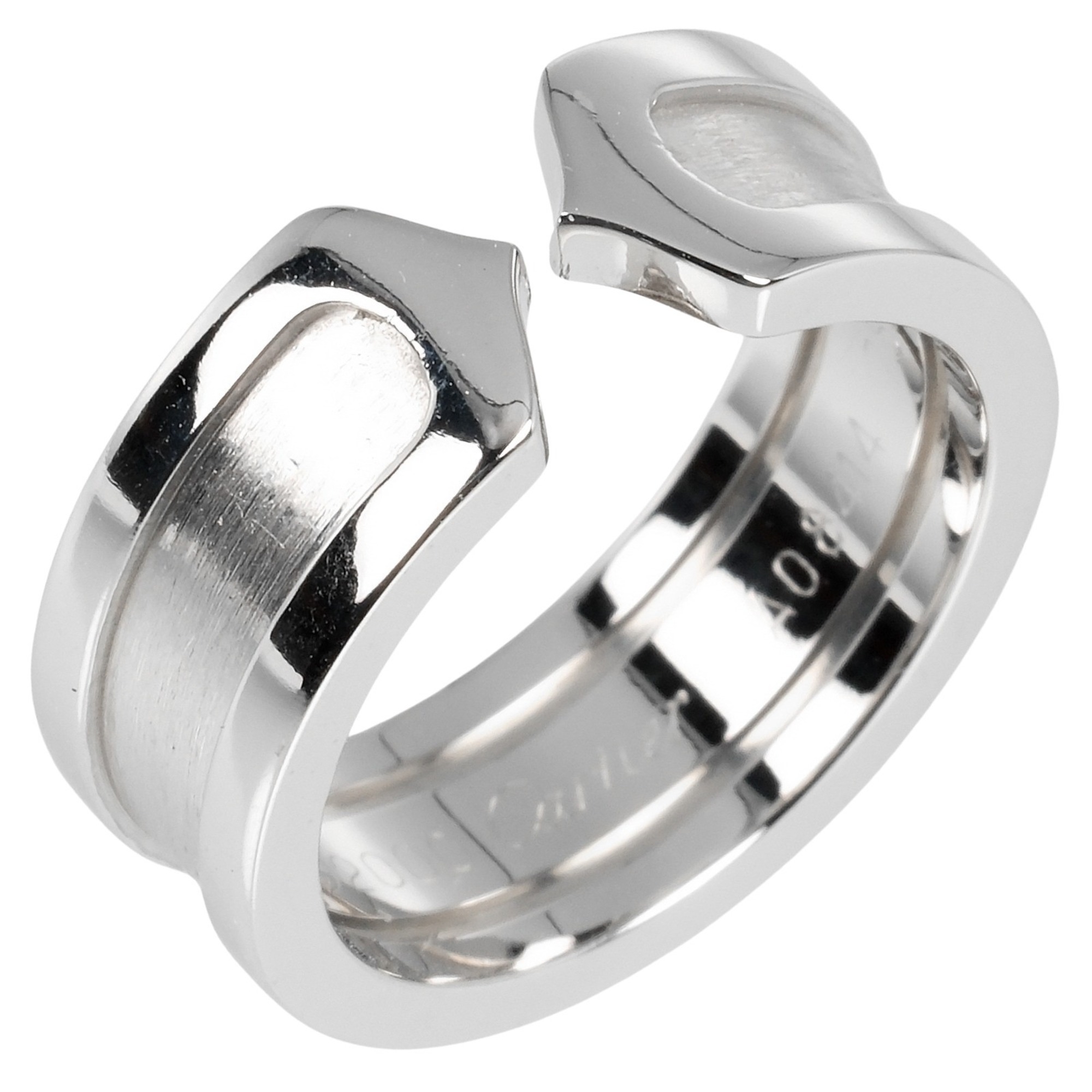 Cartier 2C size 6 ring, K18WG white gold, approx. 6.84g