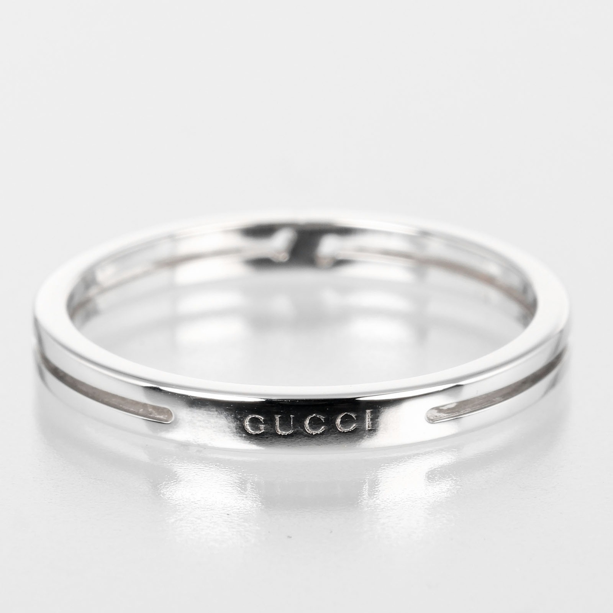 Gucci Infinity Ring, size 12, K18WG, white gold, approx. 1.93g