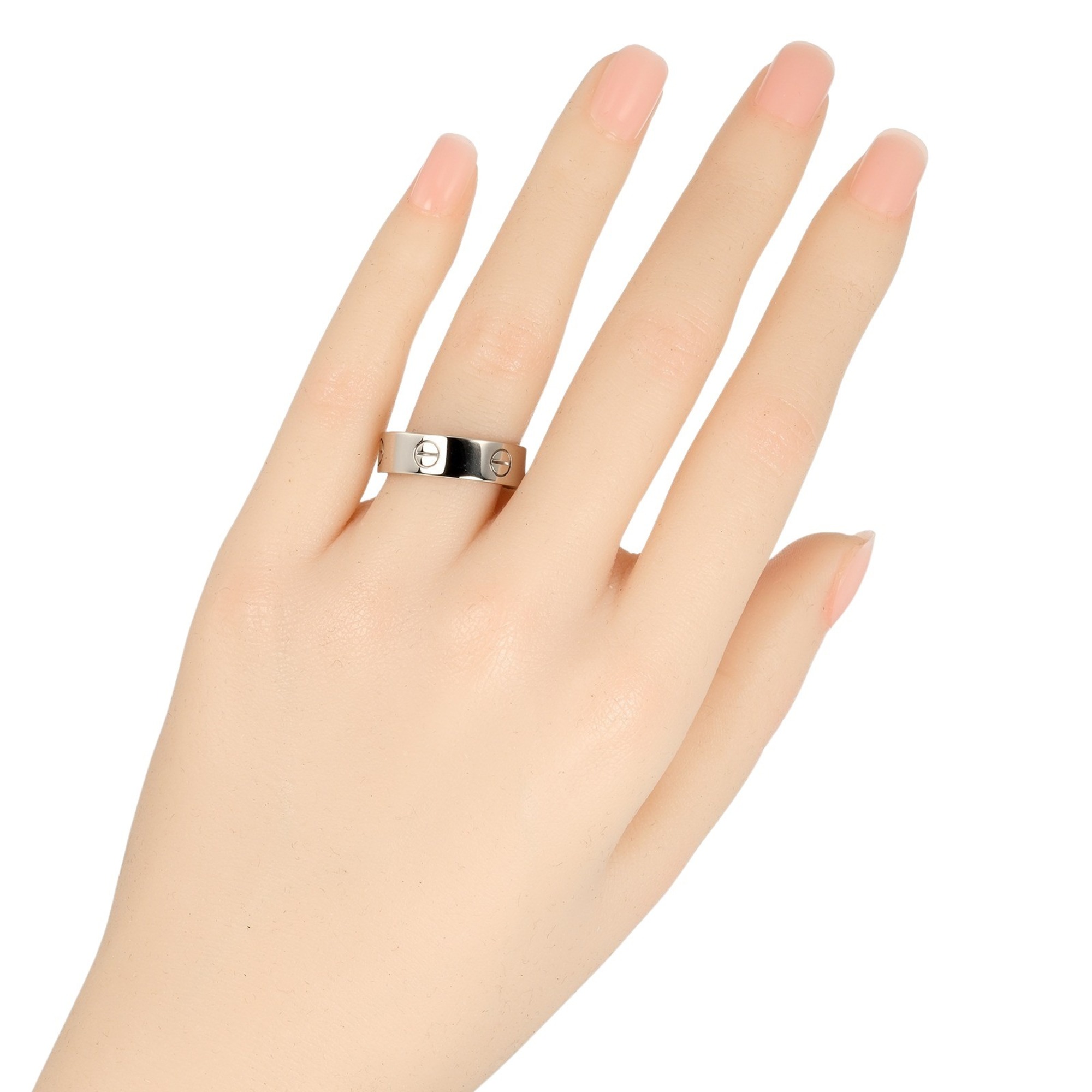 Cartier Love size 17 ring, K18WG white gold, approx. 8.3g