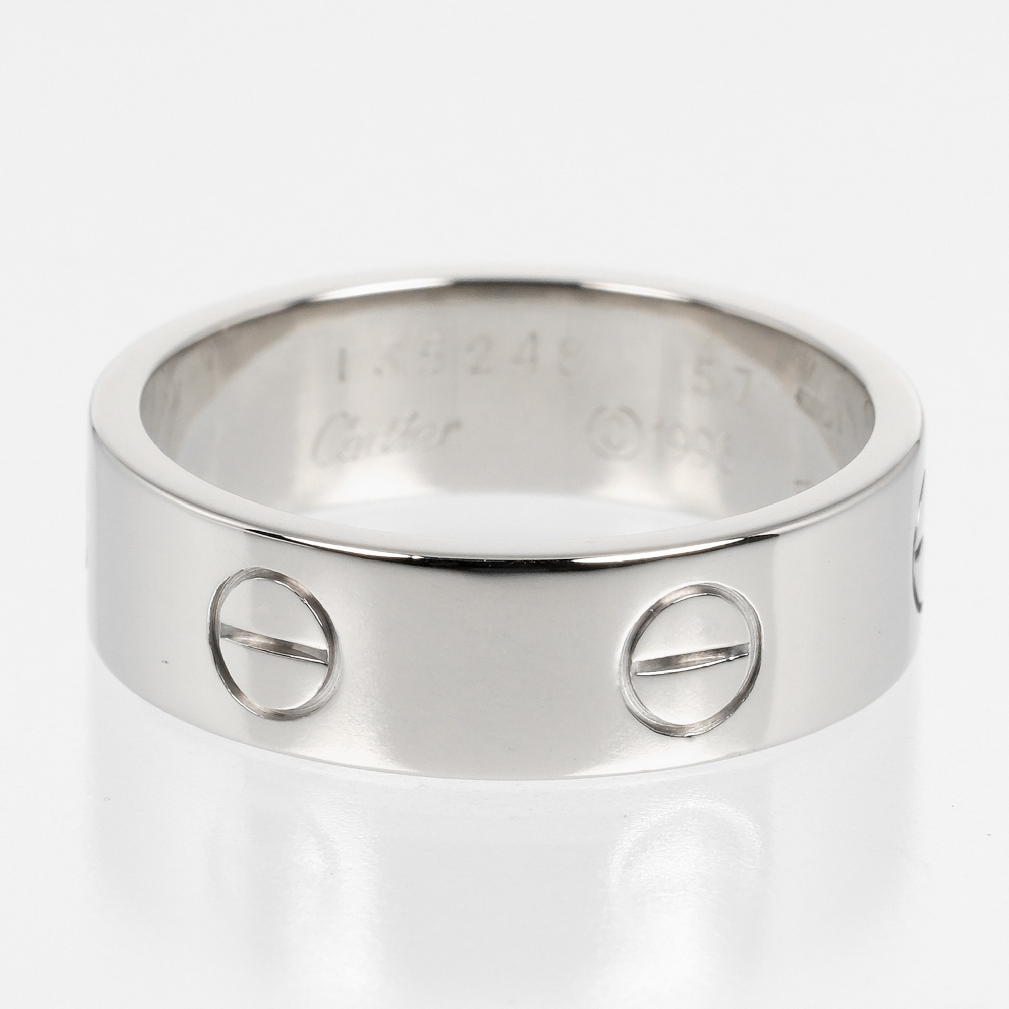 Cartier Love size 17 ring, K18WG white gold, approx. 8.3g