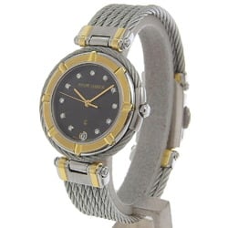 PHILIPPE CHARRIOL Celtic Watch 11.93.678 Stainless Steel Gold Quartz Analog Display Black Dial Boys S140124800