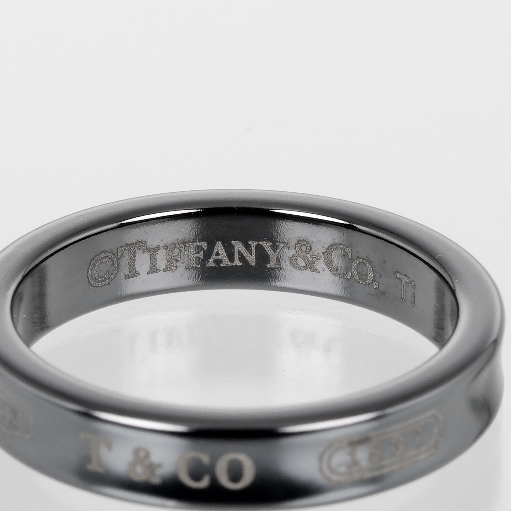 Tiffany & Co. 1837 Narrow Size 13 Ring, Titanium, Approx. 2.41g