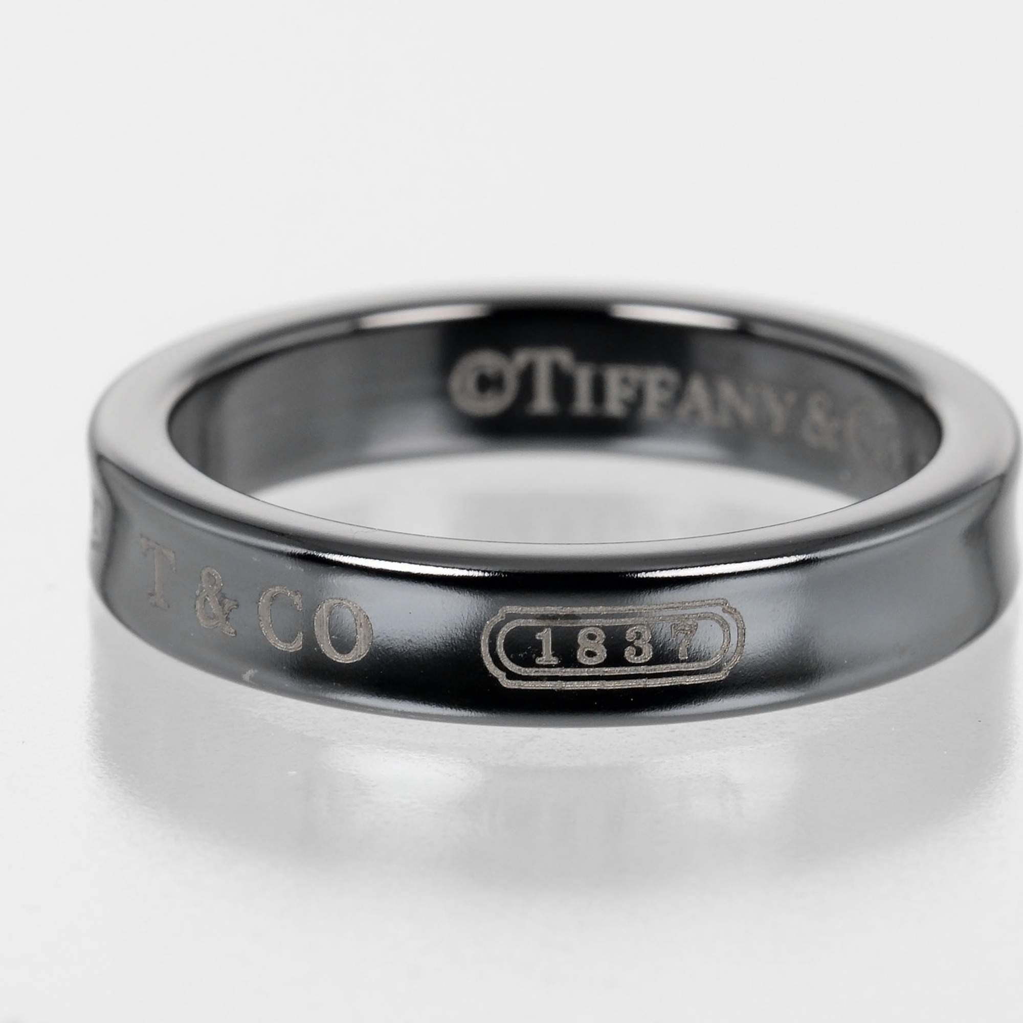 Tiffany & Co. 1837 Narrow Size 13 Ring, Titanium, Approx. 2.41g