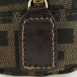 FENDI Zucca Pouch Canvas Brown Unisex