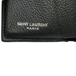 Yves Saint Laurent SAINT LAURENT PARIS TGN669959 Compact Wallet YSL Line Tri-fold Black Women's