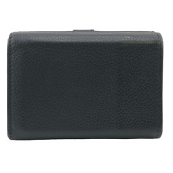 Yves Saint Laurent SAINT LAURENT PARIS TGN669959 Compact Wallet YSL Line Tri-fold Black Women's