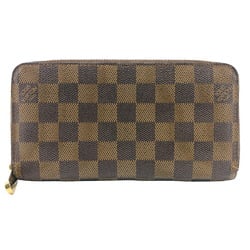 LOUIS VUITTON N60015 Zippy Wallet Round Damier Long Brown Women's