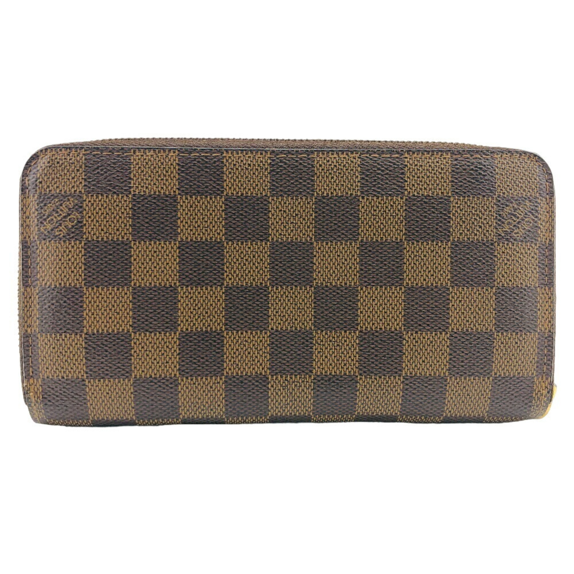 LOUIS VUITTON N60015 Zippy Wallet Round Damier Long Brown Women's