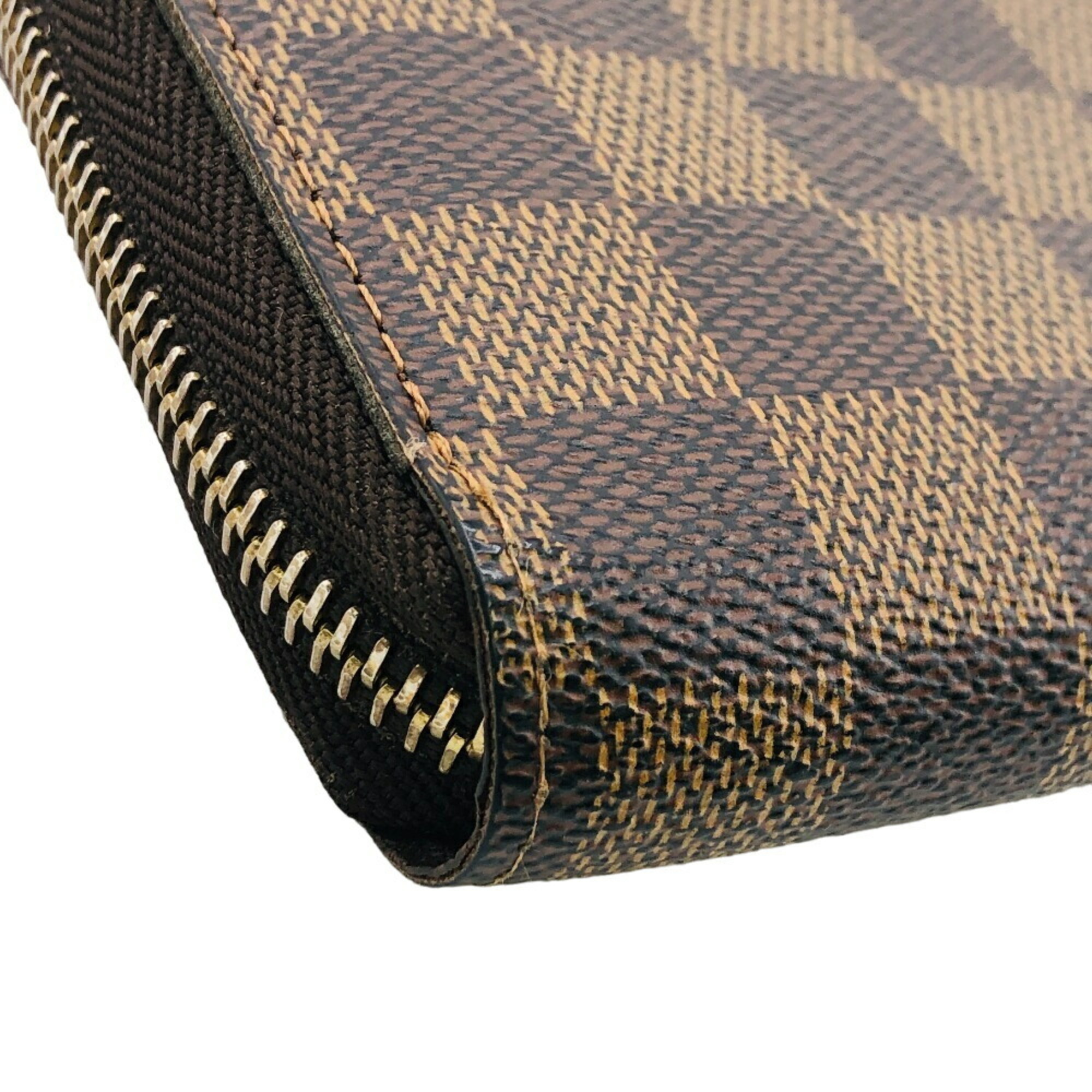 LOUIS VUITTON N60015 Zippy Wallet Round Damier Long Brown Women's