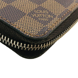 LOUIS VUITTON N60015 Zippy Wallet Round Damier Long Brown Women's