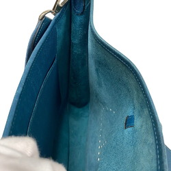 HERMES Evelyn 1 29 PM 2008 Blue de Plus Shoulder Bag Women's