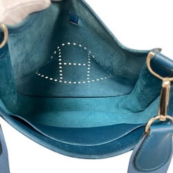 HERMES Evelyn 1 29 PM 2008 Blue de Plus Shoulder Bag Women's