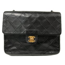 CHANEL Chanel Matelasse Single Chain Bag Coco Mark Shoulder Black Women's