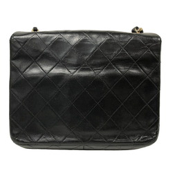 CHANEL Chanel Matelasse Single Chain Bag Coco Mark Shoulder Black Women's