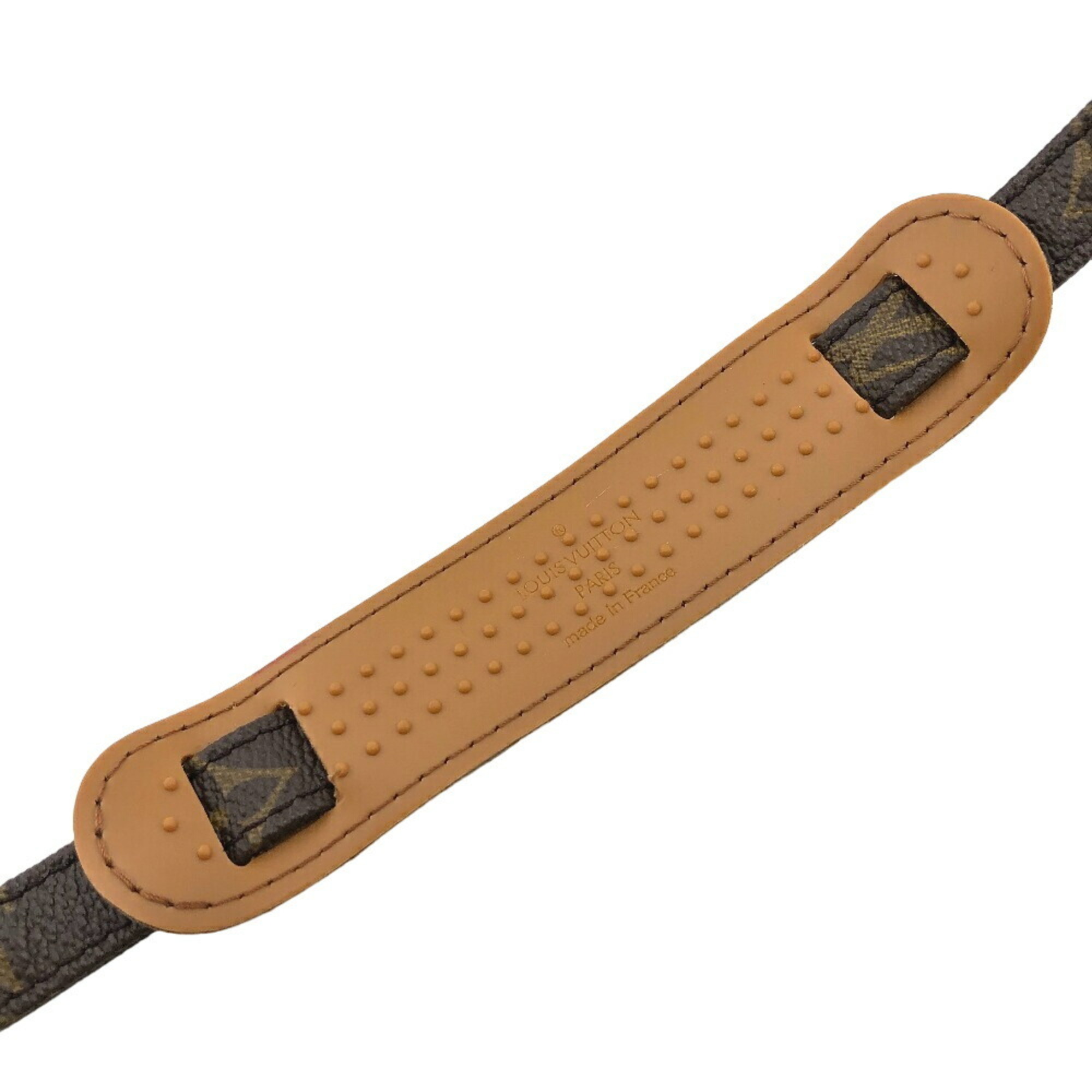 LOUIS VUITTON Monogram shoulder strap with pads, brown, unisex