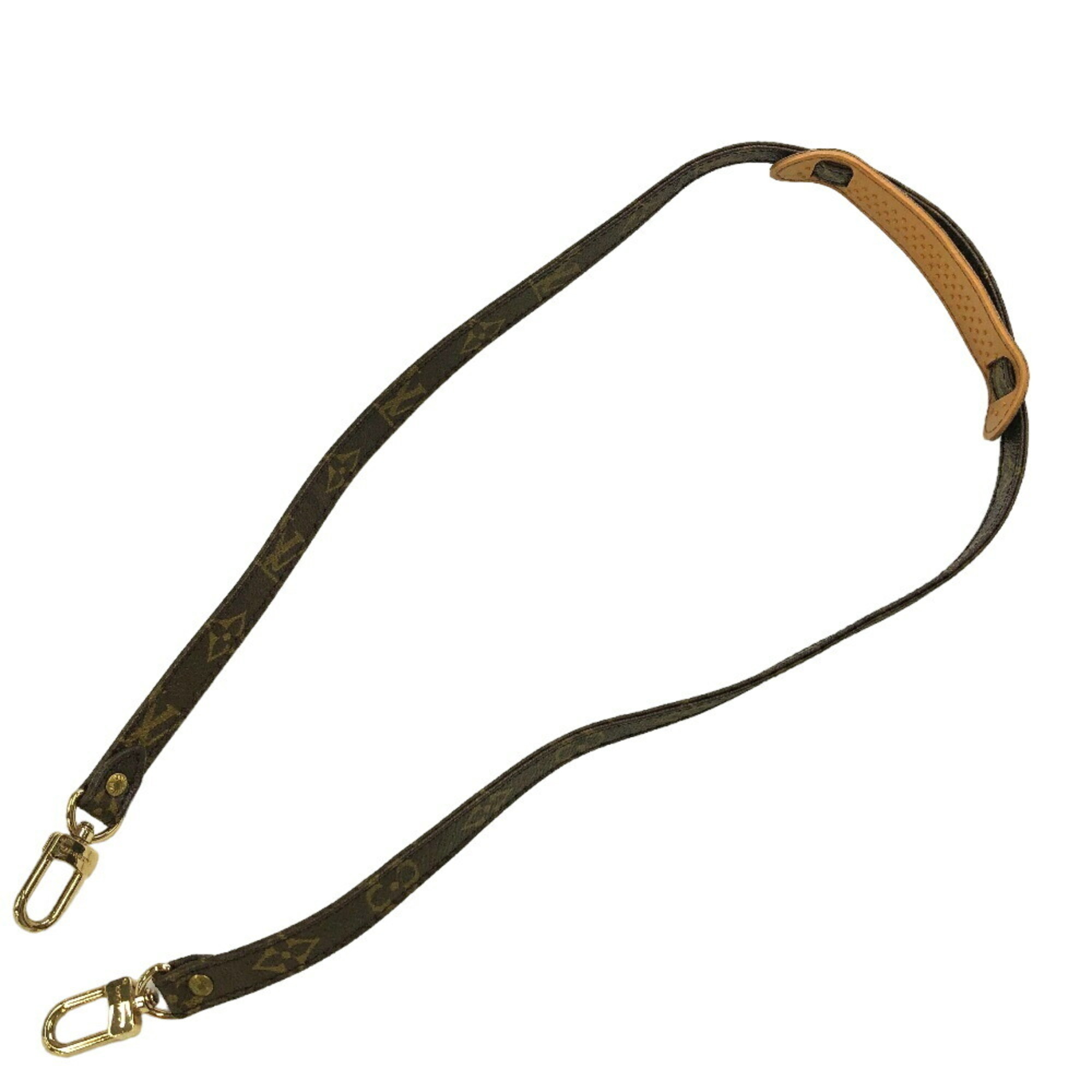 LOUIS VUITTON Monogram shoulder strap with pads, brown, unisex