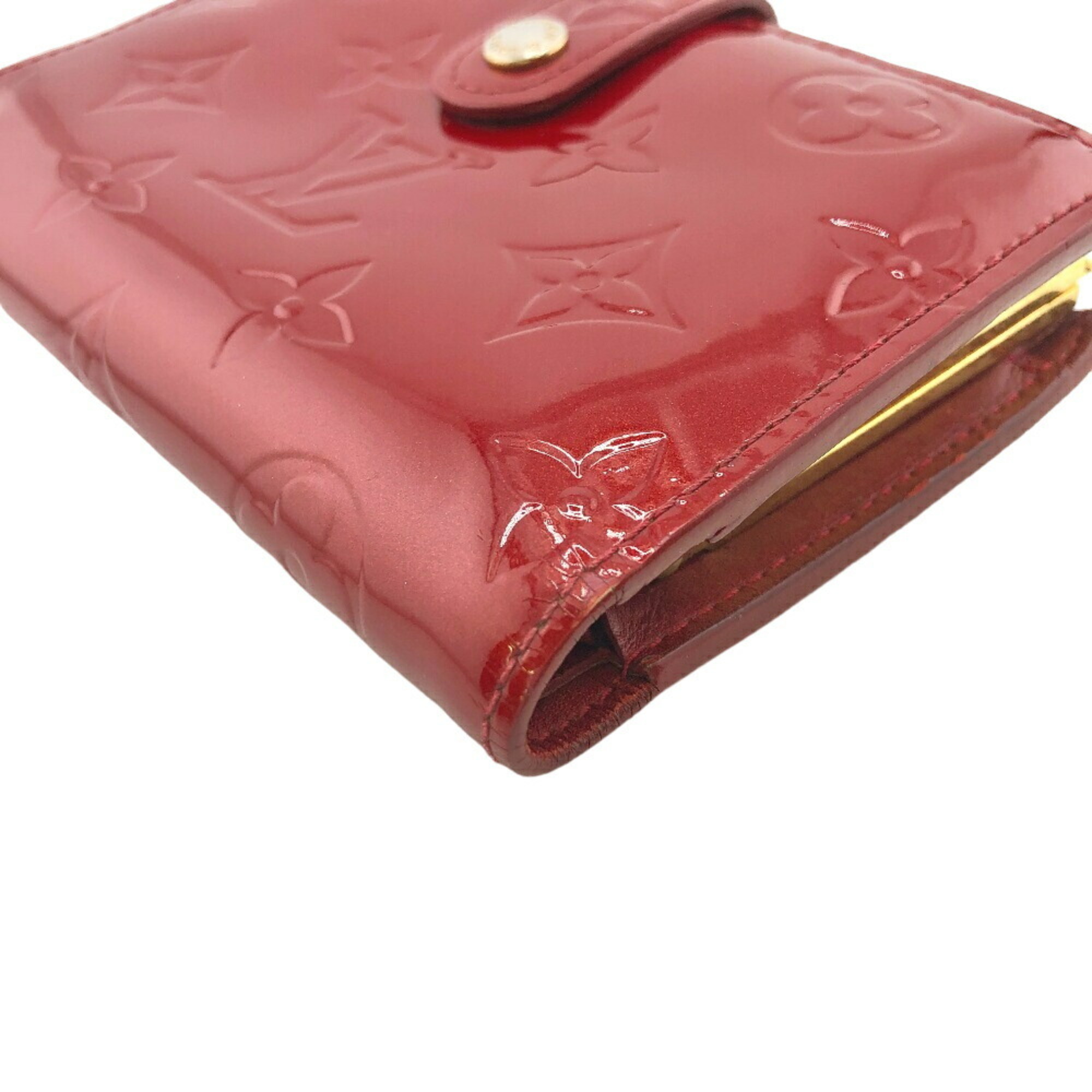 LOUIS VUITTON M91768 Portefeuille Viennese Rose Indien Bi-fold Wallet Red Women's