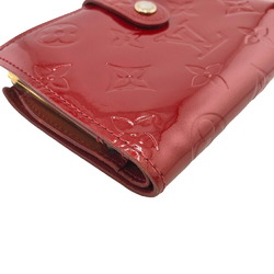 LOUIS VUITTON M91768 Portefeuille Viennese Rose Indien Bi-fold Wallet Red Women's