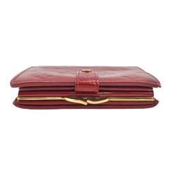 LOUIS VUITTON M91768 Portefeuille Viennese Rose Indien Bi-fold Wallet Red Women's