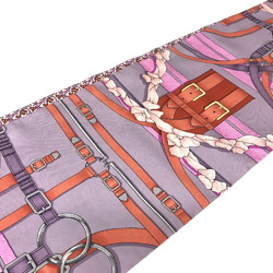 HERMES Maxi Twilly Cut Scarf Muffler Purple Women's