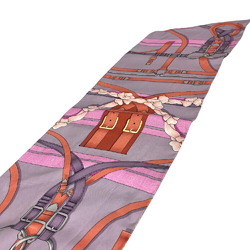 HERMES Maxi Twilly Cut Scarf Muffler Purple Women's