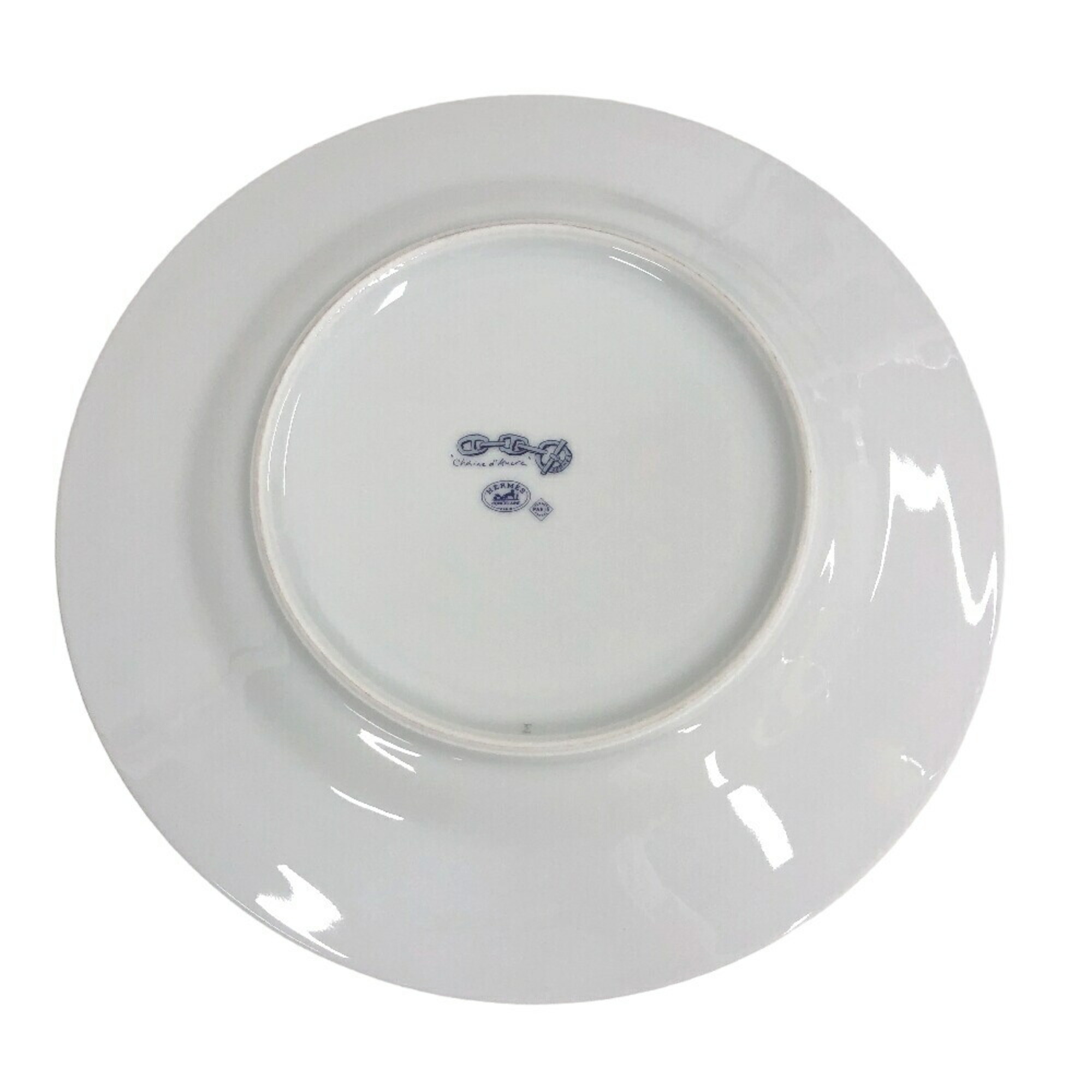 HERMES Hermes Chaine d'Ancre Large Plate Set White Unisex