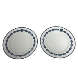 HERMES Hermes Chaine d'Ancre Large Plate Set White Unisex