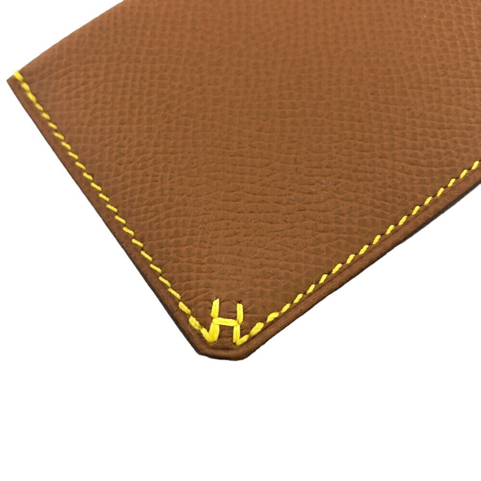 HERMES Hermes H Series 2022 Card Case Brown Unisex