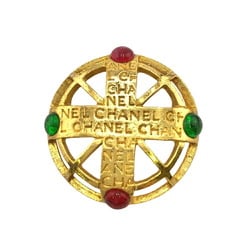 CHANEL Gripoa Color Stone Brooch Gold Unisex