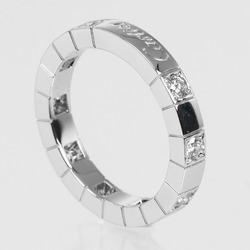 Cartier Lanier size 10 ring, K18WG white gold, 9P diamonds, approx. 5.12g