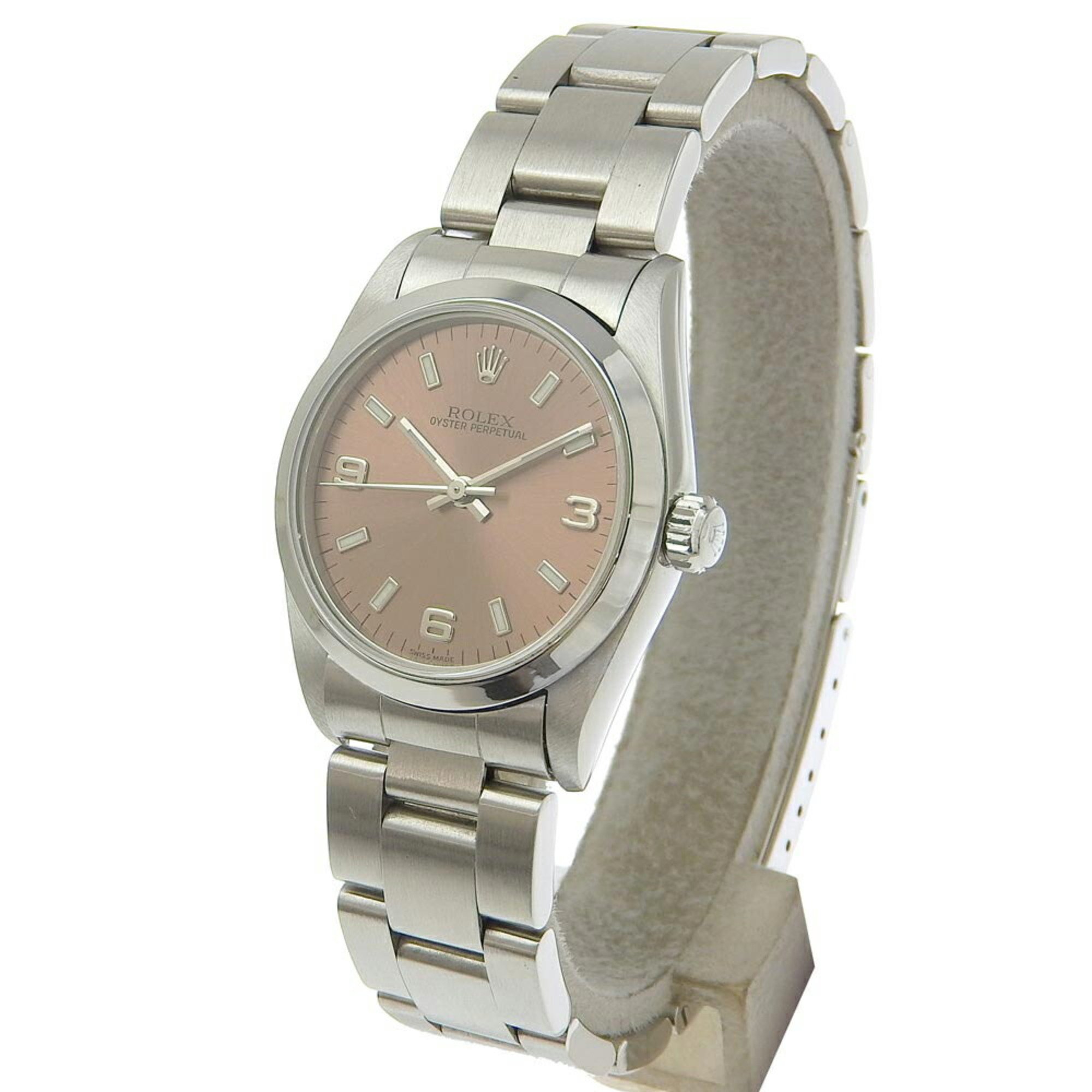 Rolex ROLEX Oyster Perpetual Watch cal.2230 77080 Stainless Steel Automatic Bronze Dial Ladies