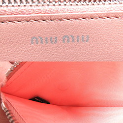 Miu Miu Miu Nappa Crystal Women's Long Wallet Leather Pink