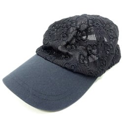 Gucci Lace Cap #S Approx. 56cm Women's and Men's 579155 Nylon Black