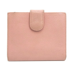 Chanel W Wallet Women's Bi-fold Caviar Skin Pink