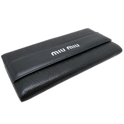 Miu Miu Miu Madras Women's Long Wallet Leather Black