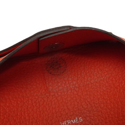 Hermes Bastia D engraved ladies coin case Chevre Rose Texas