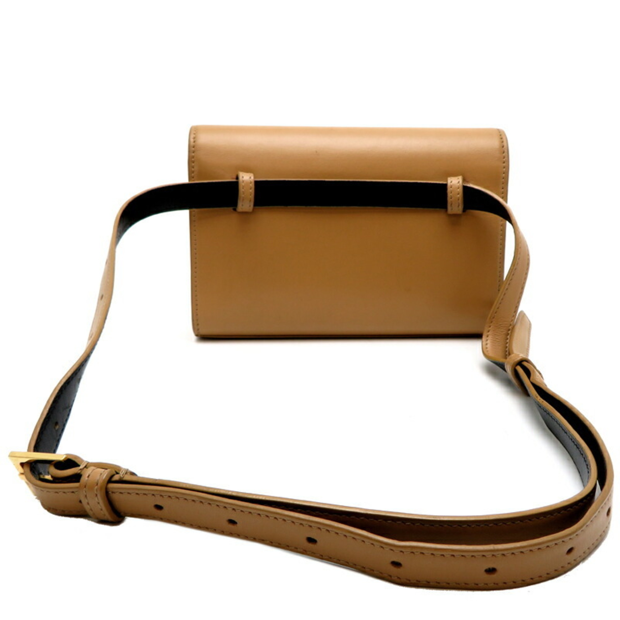 Yves Saint Laurent Cassandra Women's Waist Bag in Beige Leather