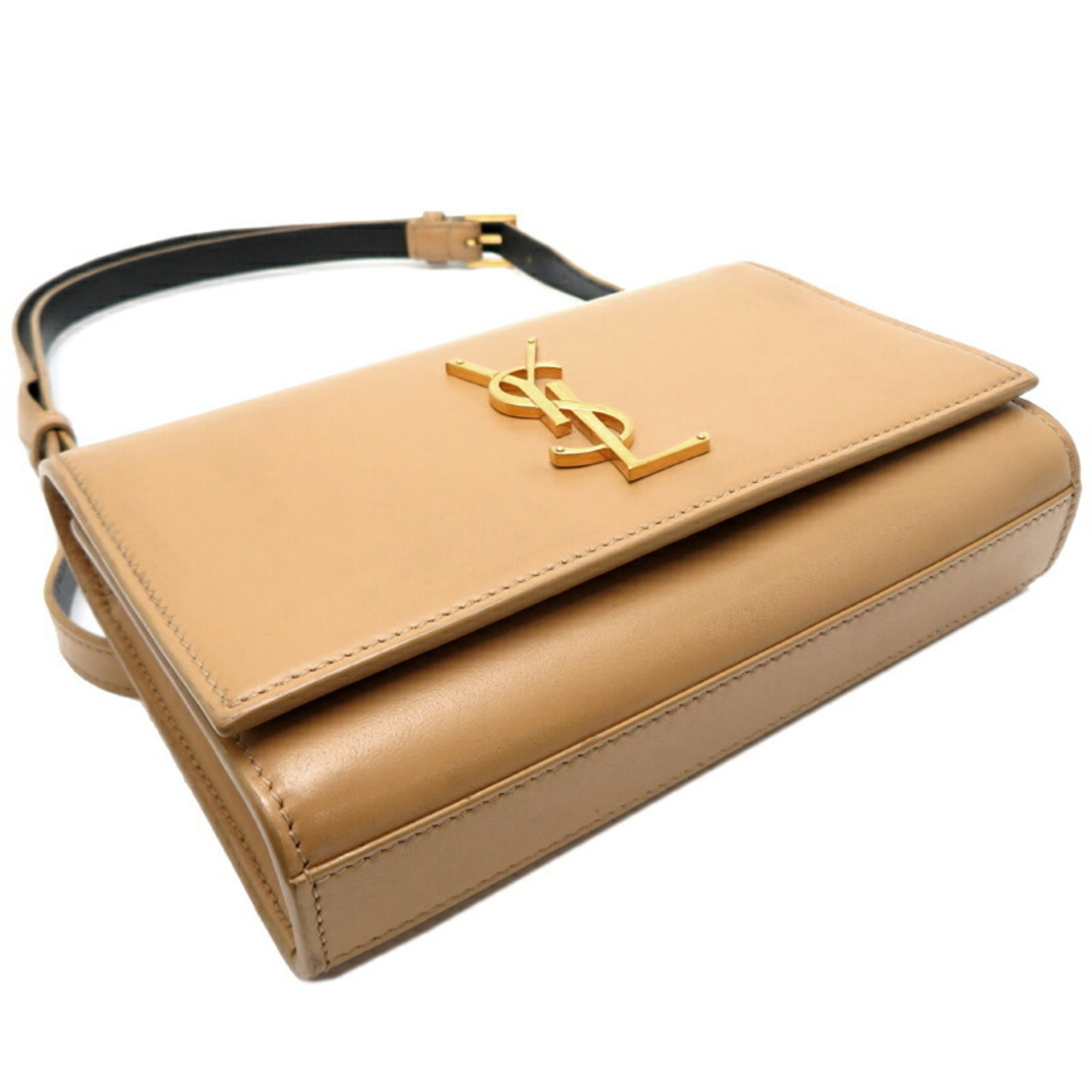 Yves Saint Laurent Cassandra Women's Waist Bag in Beige Leather