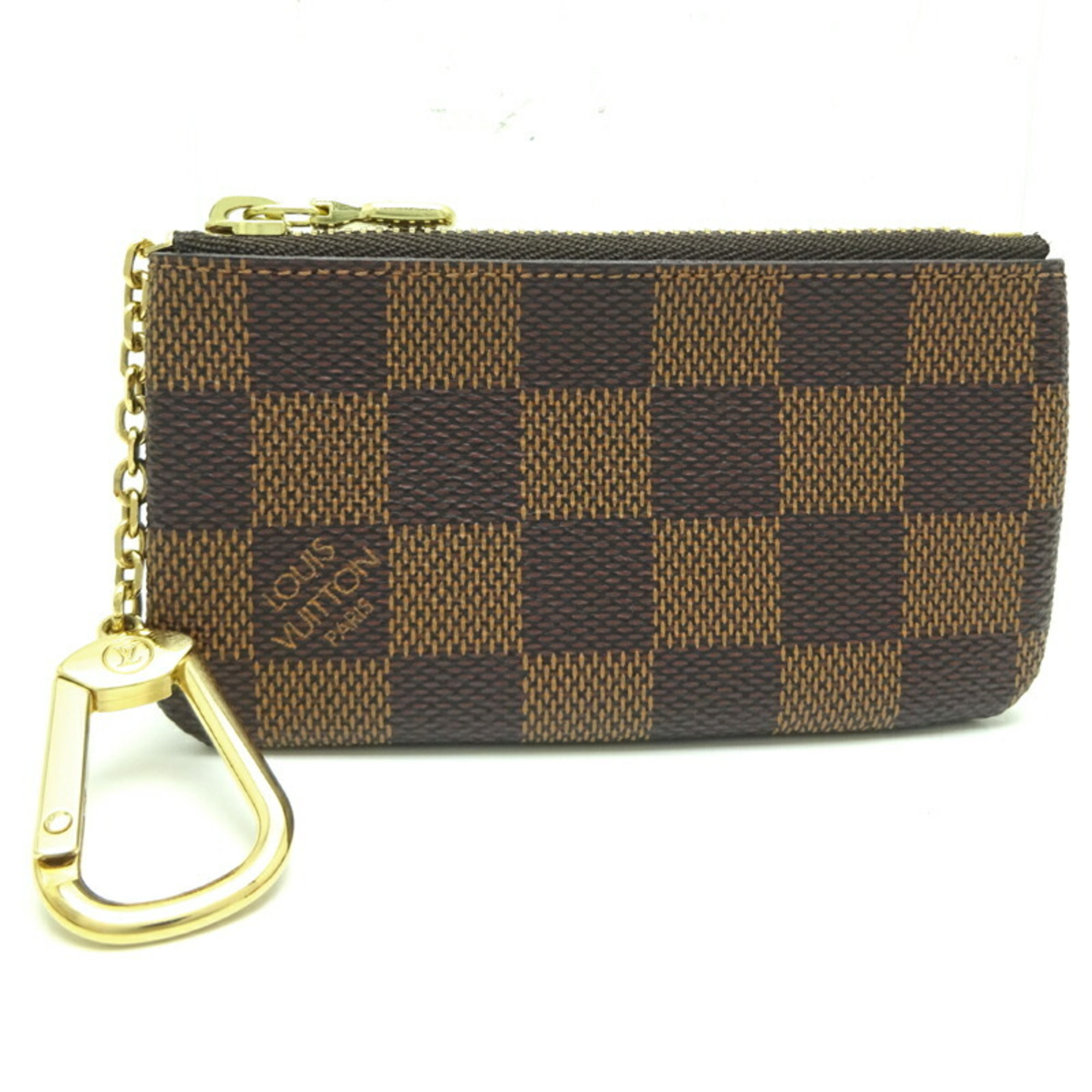 Louis Vuitton Pochette Cle Women's and Men's Coin Case N62658 Damier Ebene (Brown)