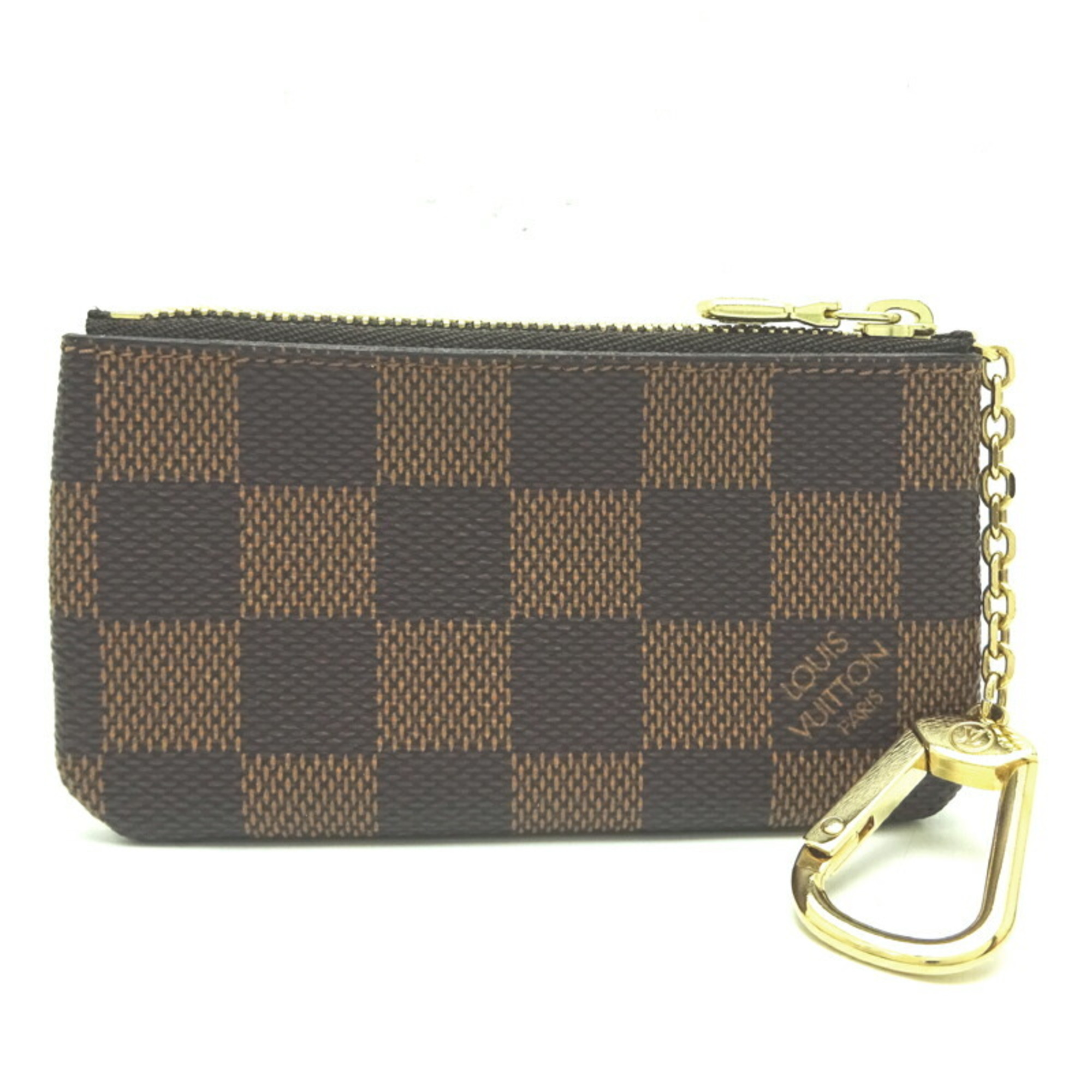 Louis Vuitton Pochette Cle Women's and Men's Coin Case N62658 Damier Ebene (Brown)