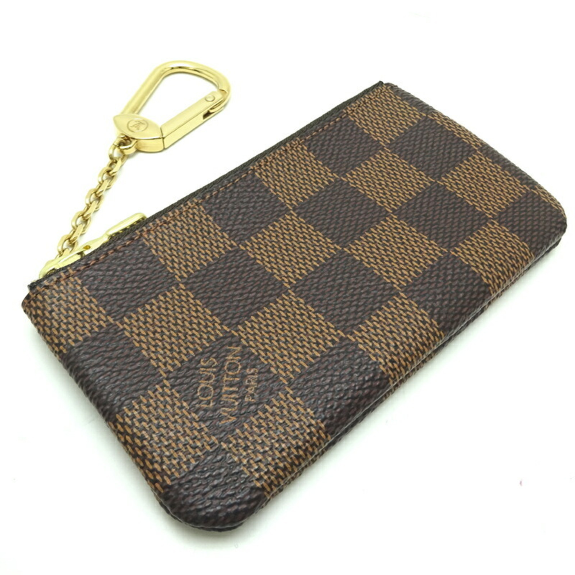 Louis Vuitton Pochette Cle Women's and Men's Coin Case N62658 Damier Ebene (Brown)