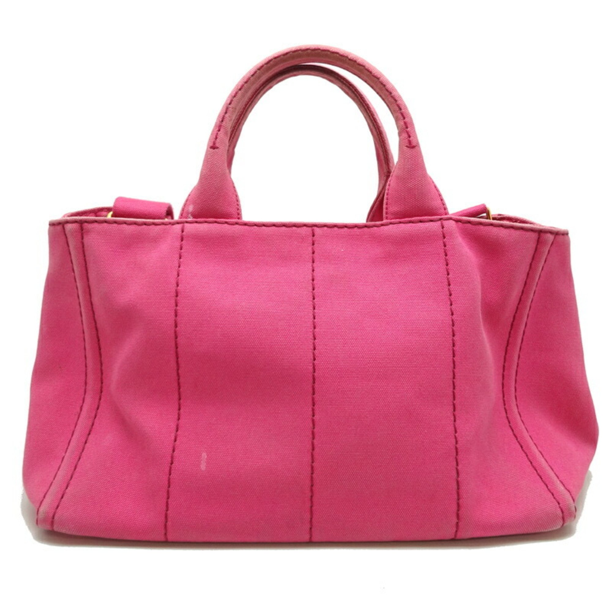 Prada CANAPA Tote Women's Handbag 1BG642 Canvas Pink