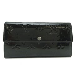 Louis Vuitton Portefeuille Sarah has a sweet touch. Women's long wallet M90080 Monogram Vernis Noir Manietique (Black)